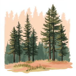 Extra Campy Forest Illustration