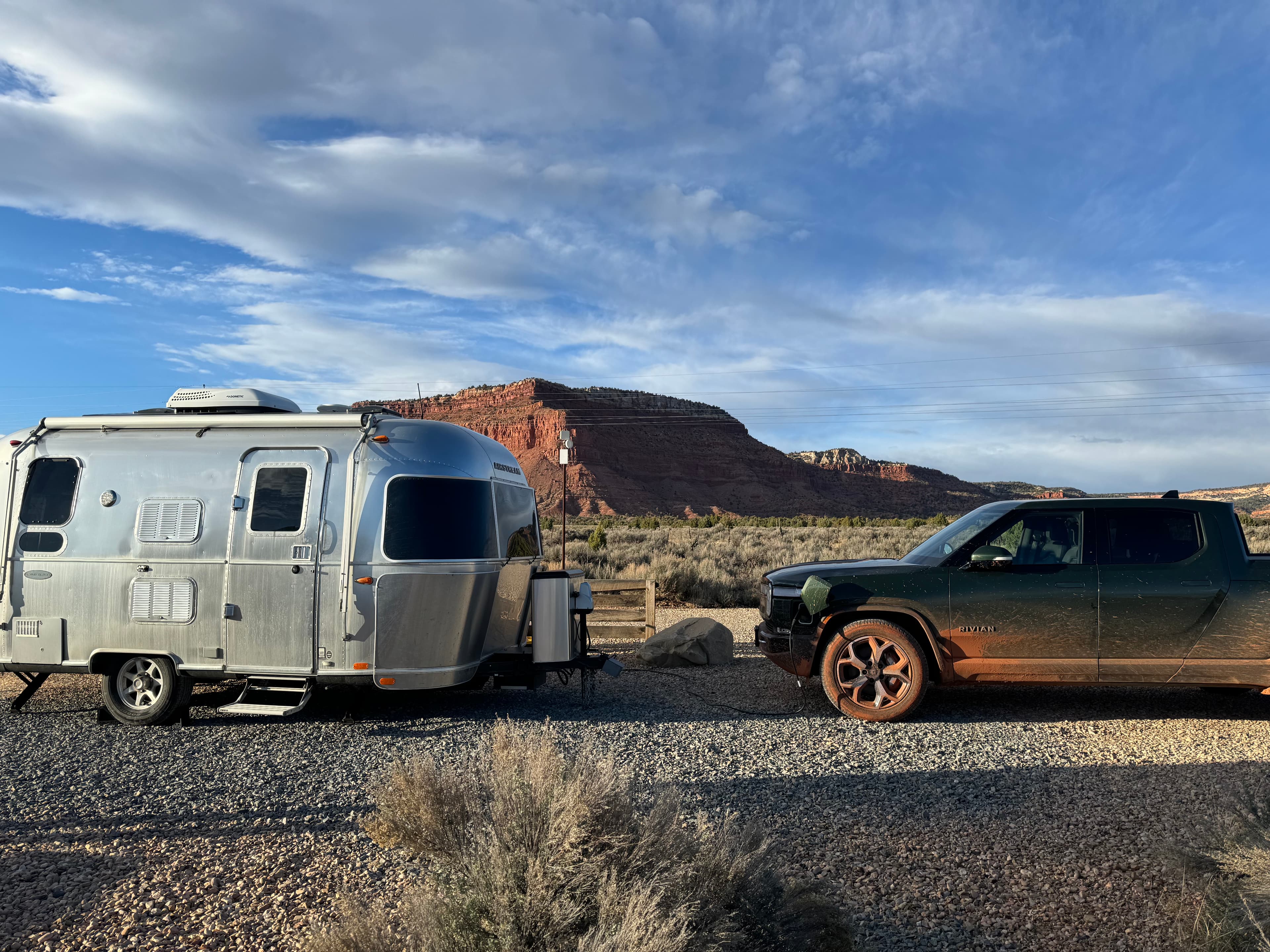 Airstream in a private campground in Utah